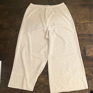 Aerie new OTT Cream Wide-Leg Pants
